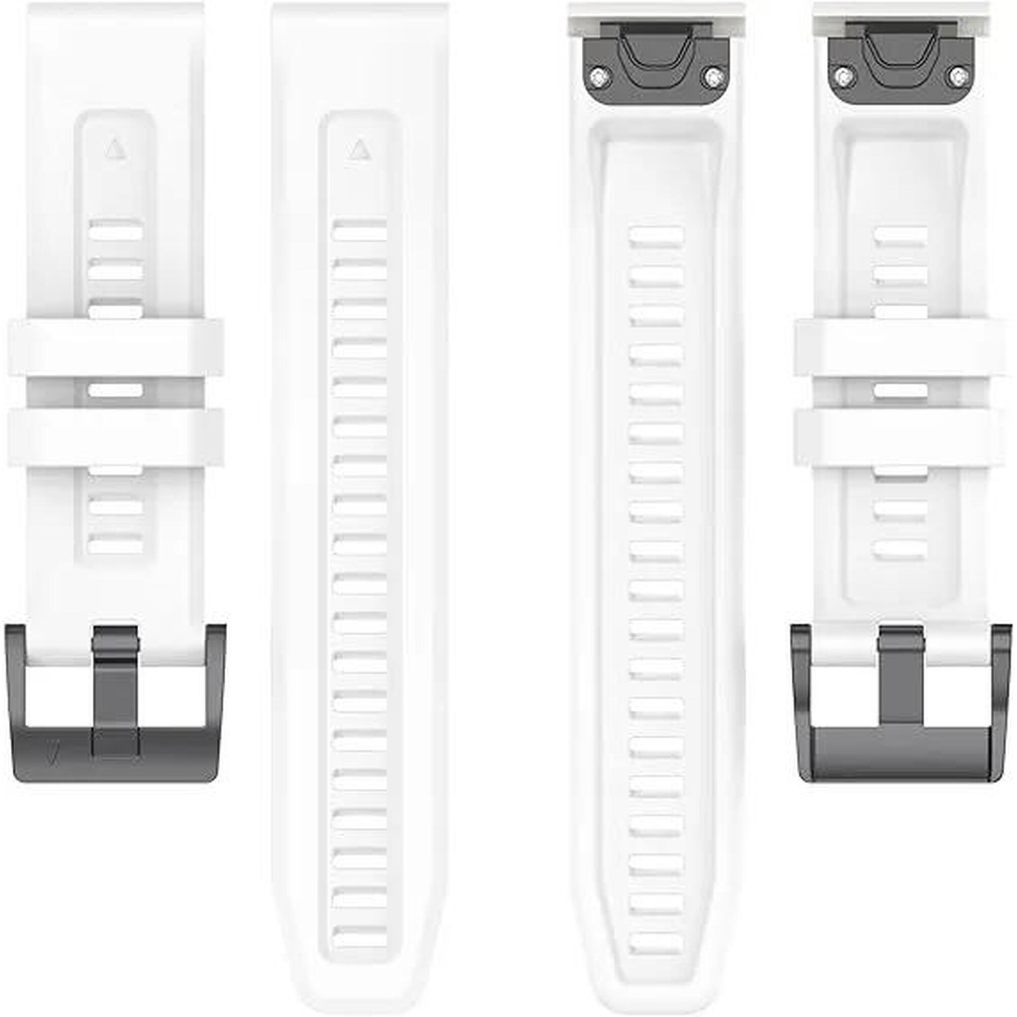 Řemínek hodinky Garmin Coros 22 mm silikon bílý rychloupínací
