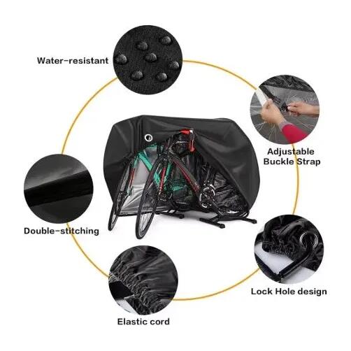 housse vélo extérieure 2–3 vélos imperméable anti-uv anti-poussière 2/2