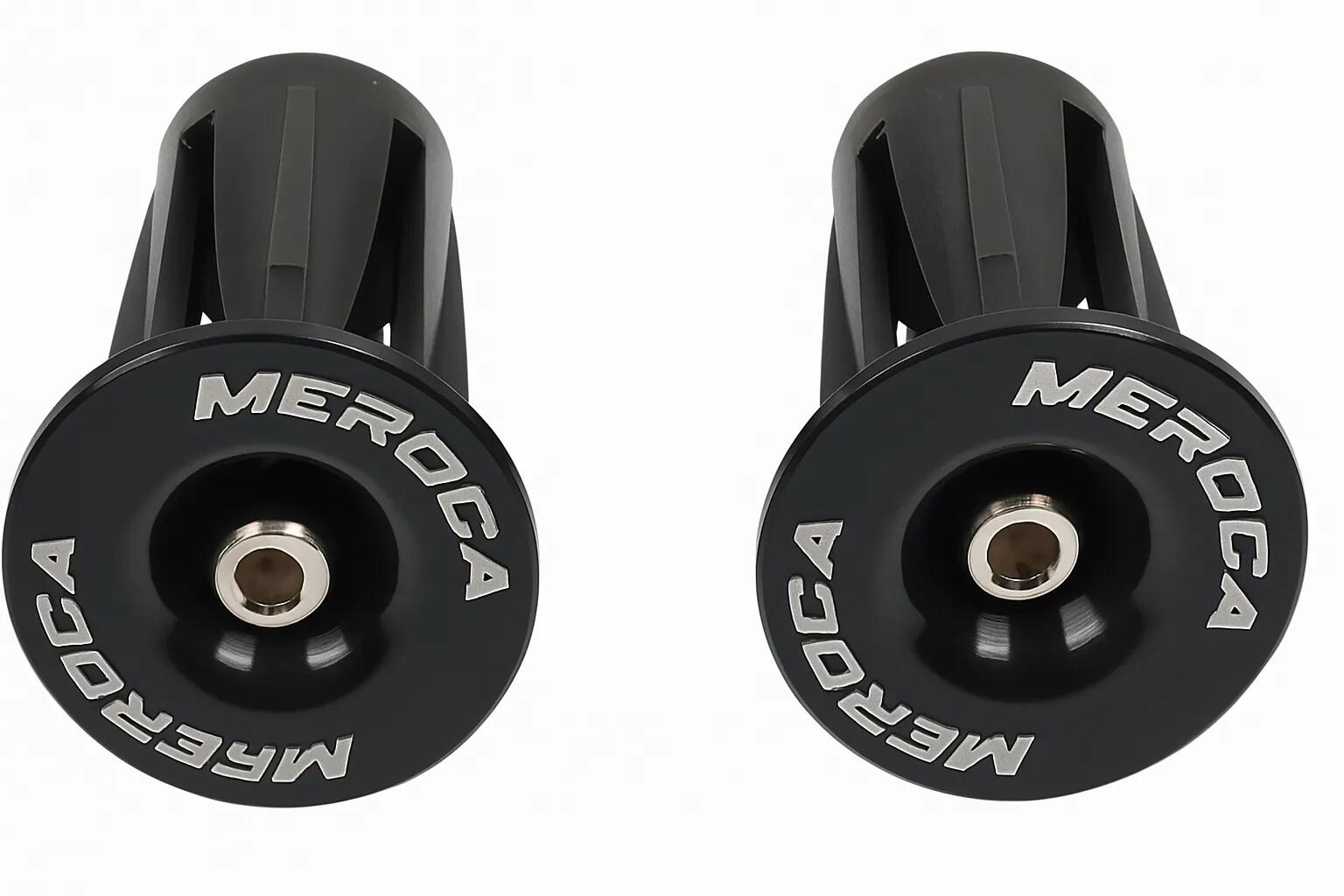 MEROCA Tappi manubrio bici alluminio 22–24 mm nero