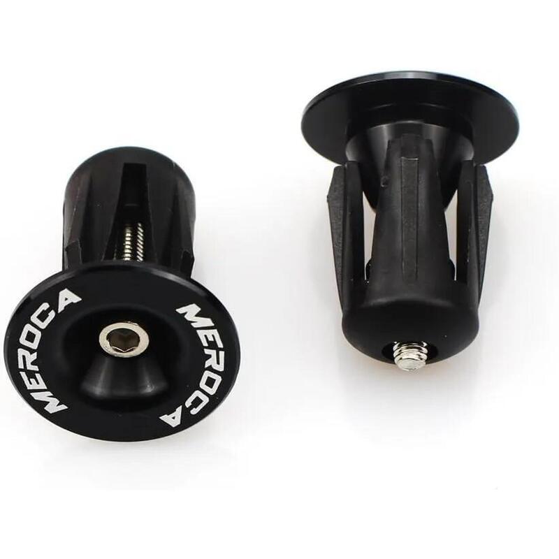 Zátky řídítek kolo hliník 22–24 mm černé