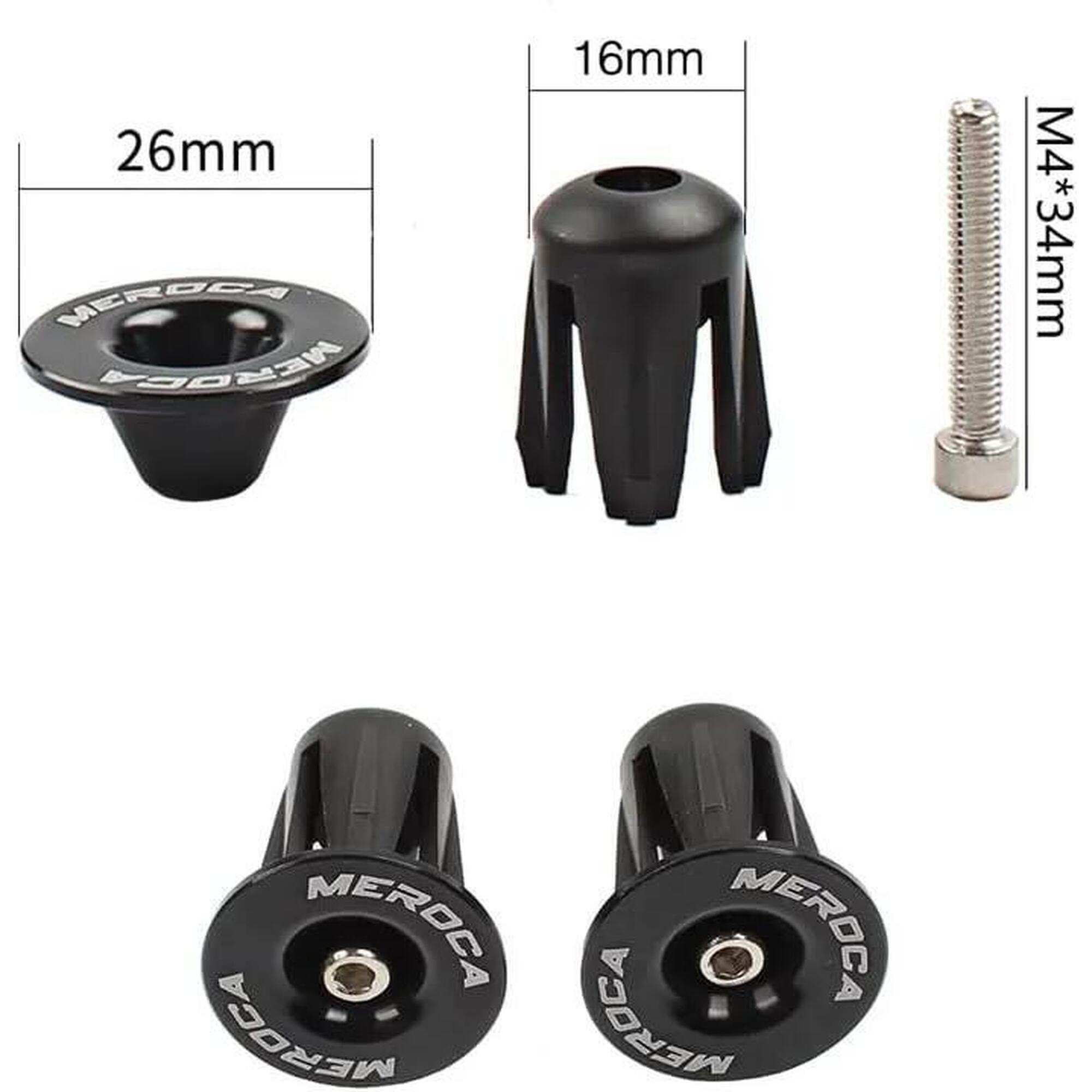 Zátky řídítek kolo hliník 22–24 mm černé