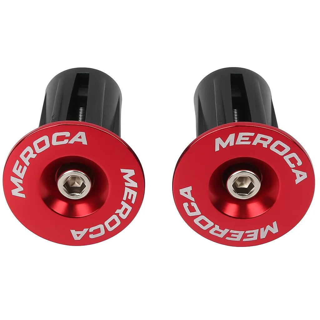 Bouchons de cintre vélo aluminium 22–24 mm rouge