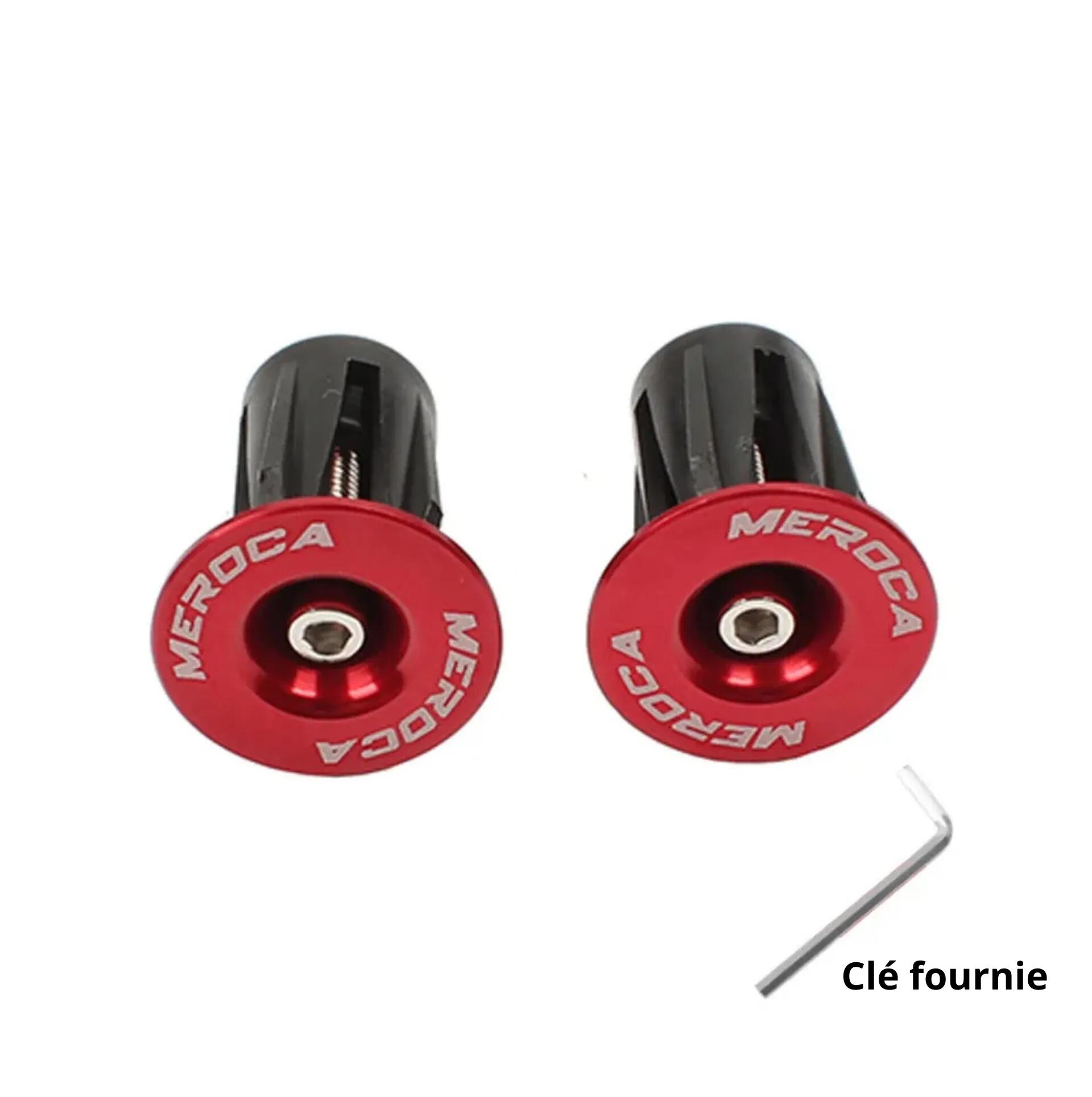 Tappi manubrio bici alluminio 22–24 mm rosso 19 g paio 3/4