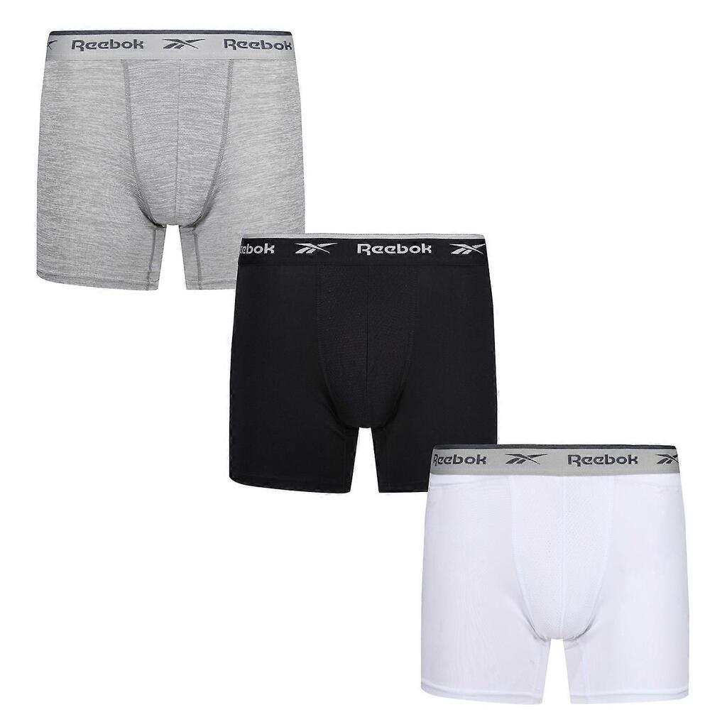 Mens Ainslie Sports Boxer Shorts (Pack of 3) (Black/White/Grey Marl)