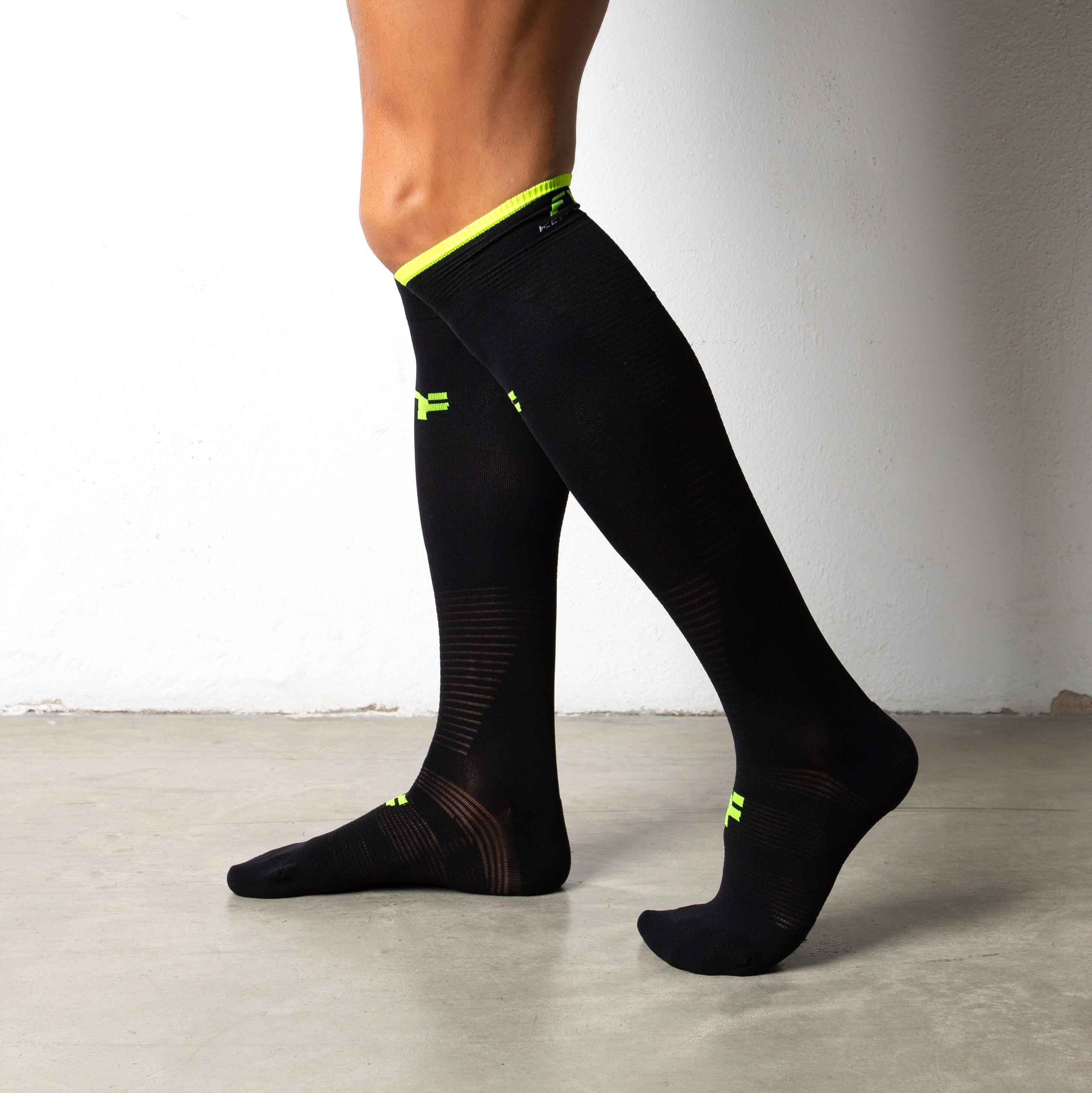 Aoliks 5 Paia Calze A Compressione In Rame Donna Uomo - Alla Caviglia, Nero, Taglia S-M