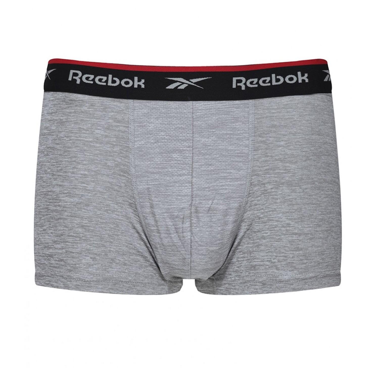 Boxer Sportiva Uomo Misura Confezione 3 Reebok Redgrave Nero Grigio Di Marna 3/4