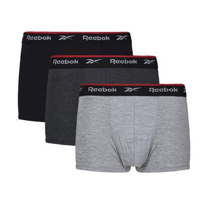 Heren redgrave sport boxershorts (set van 3) (zwart/grijs marl/charcoal)