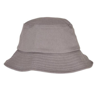 Cappello A SecchielloTwill Di Cotone Bambini Flexfit Grigio
