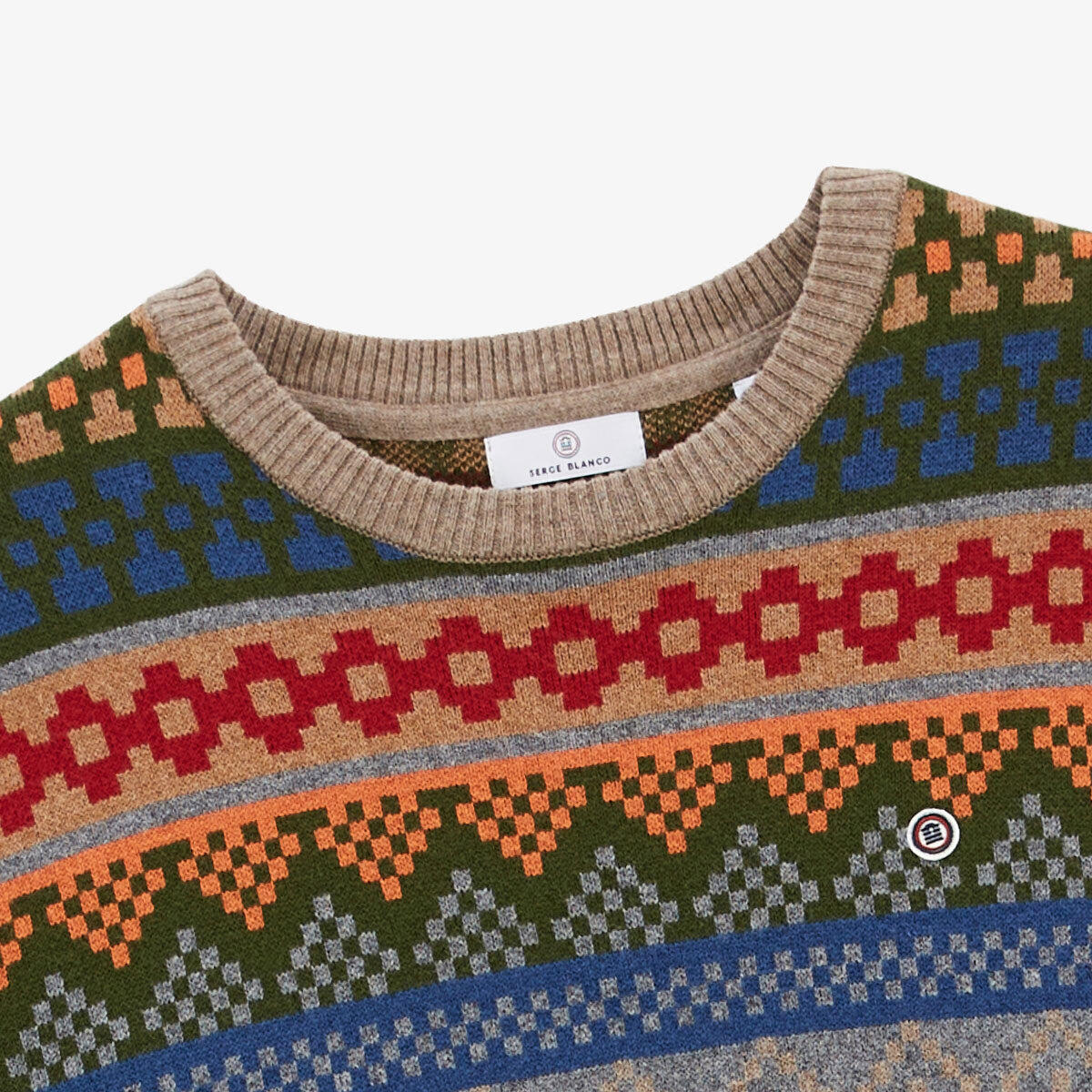 Jersey jacquard estampado Manel 4/5