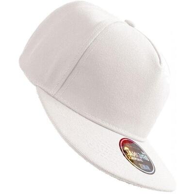 5 paneel snapback baseball cap (wit)
