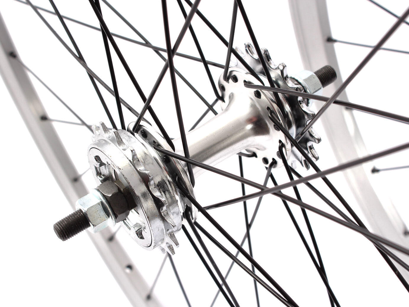 FIXIE WHEELSET 28" PLATA KHEBIKES 3/5
