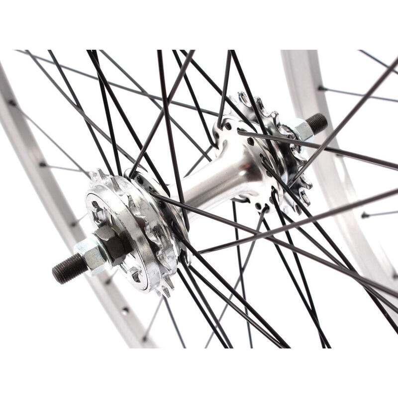 FIXIE WHEELSET 28" ARGINT KHEBIKES