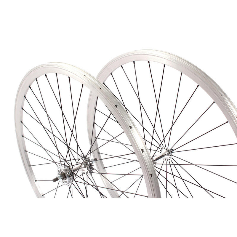 FIXIE WHEELSET 28" ARGINT KHEBIKES