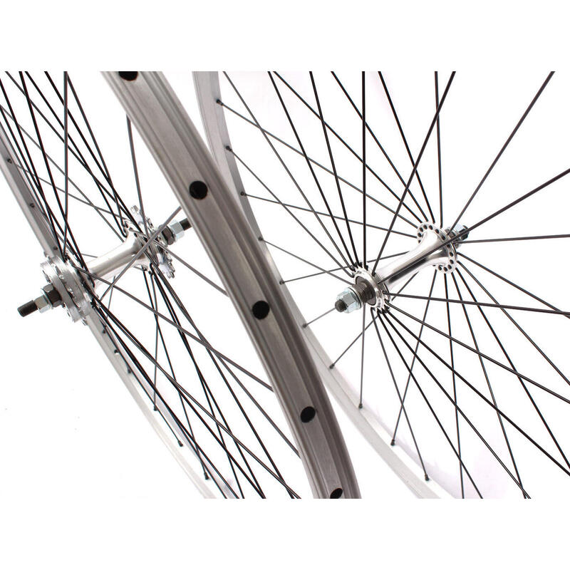 FIXIE WHEELSET 28" ARGINT KHEBIKES