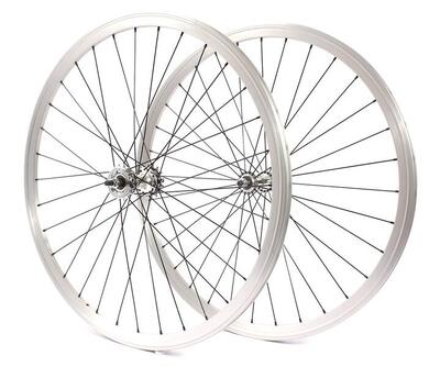 Fixie wielset 28" zilver khebikes
