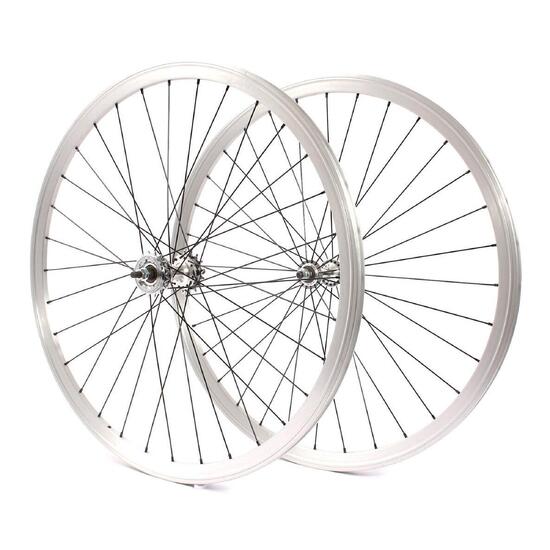 Zestaw Kołowy Fixie 28" Srebrny Khebikes