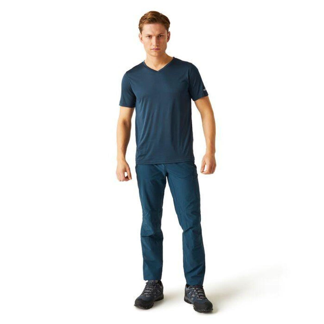 REGATTA Regatta T-Shirts Fingal V-Neck HEREN MoonLt Denim 3/7