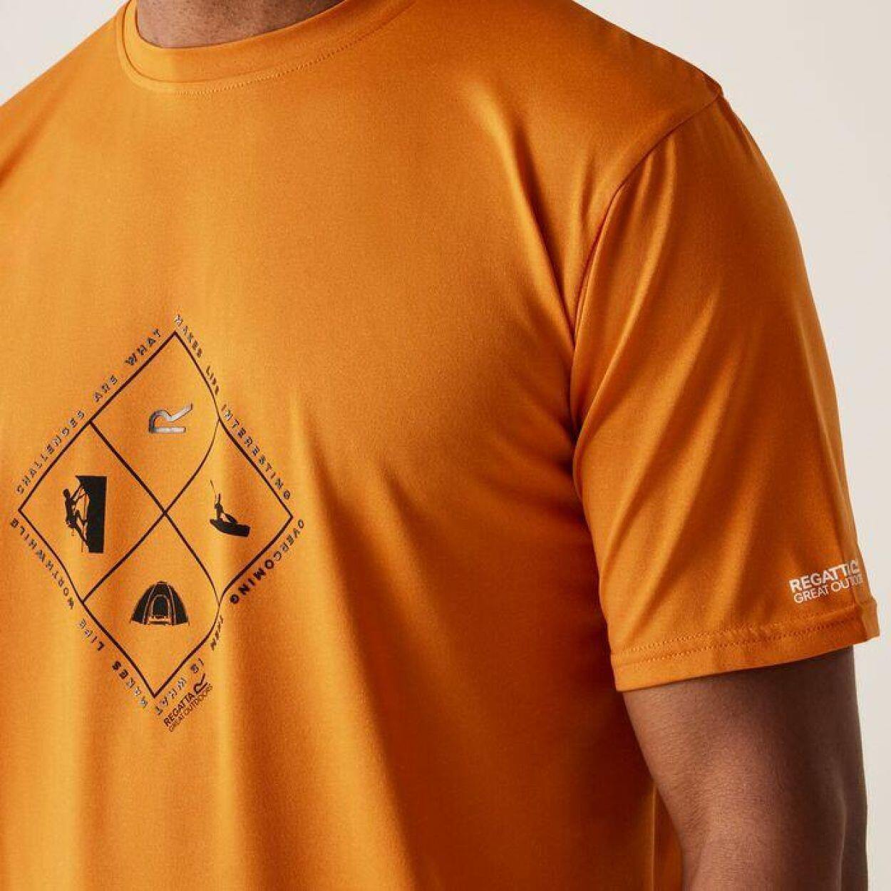 Camiseta deportiva Fingal Stretch, hombre, marrón 4/5