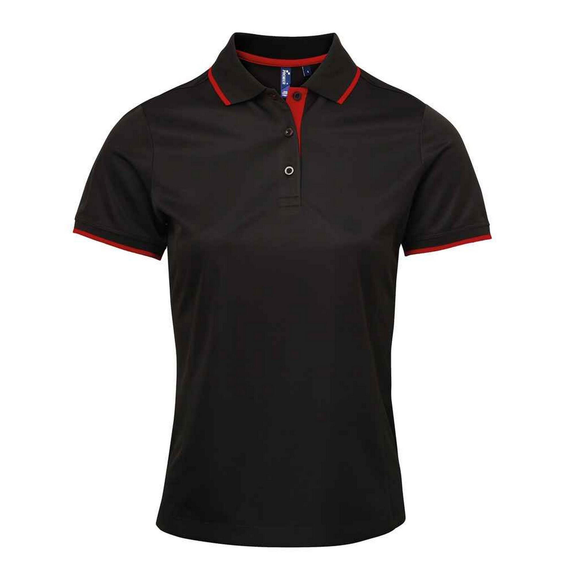 Premier Womens/Ladies Coolchecker Contrast Pique Polo Shirt
