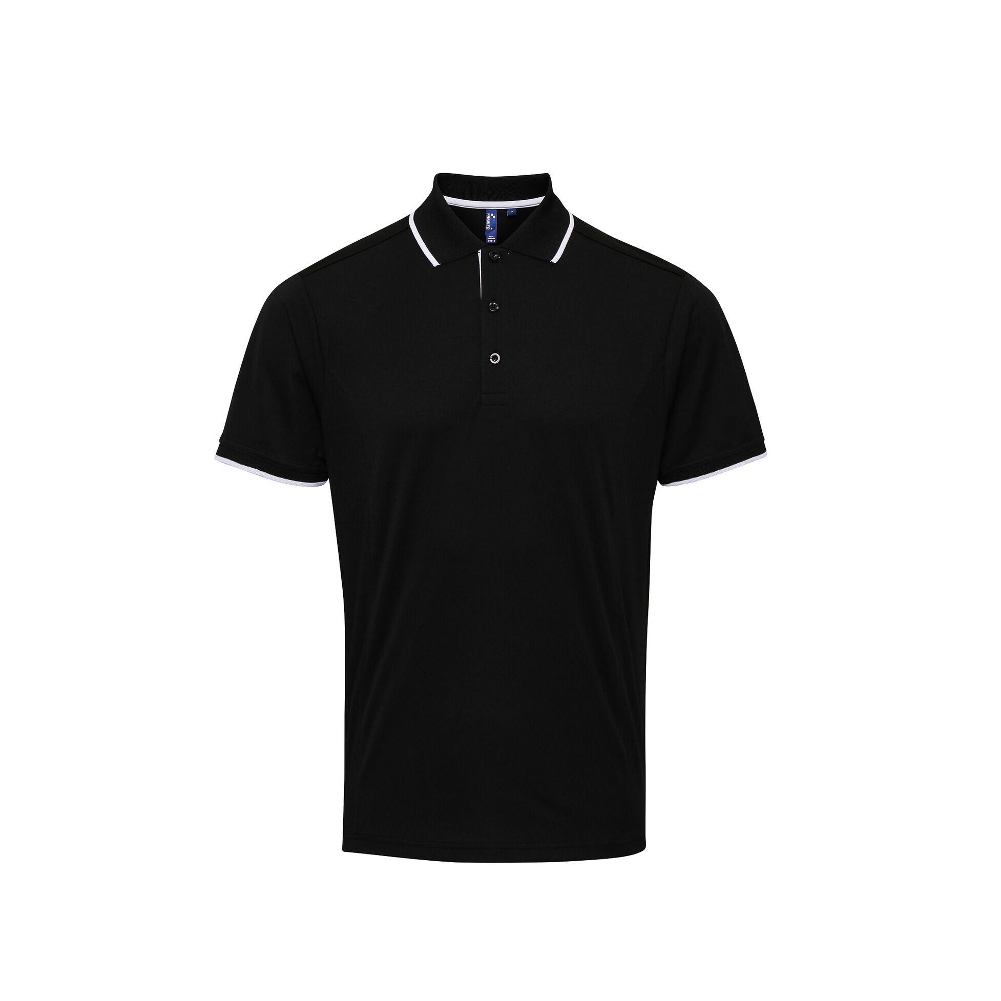 Premier Mens Contrast Coolchecker Polo Shirt