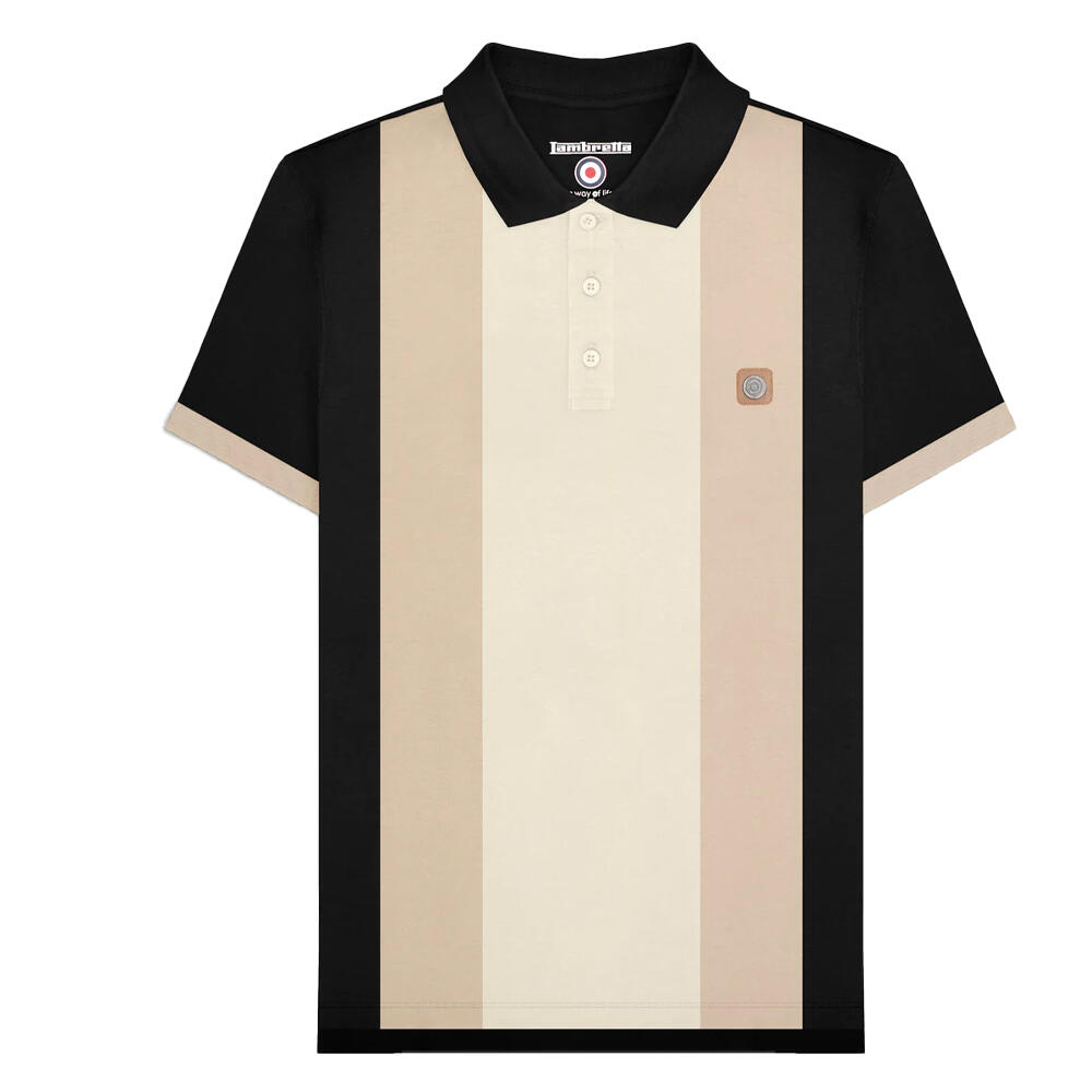 Lambretta Mens Vintage Panelled Polo Shirt