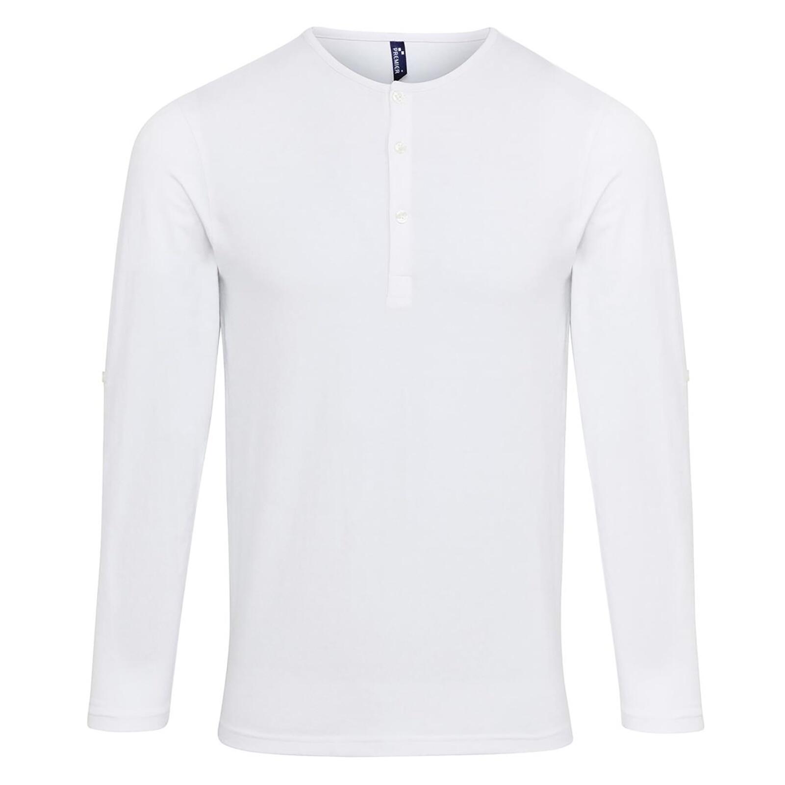 Premier Mens Long John Roll Sleeve Tee