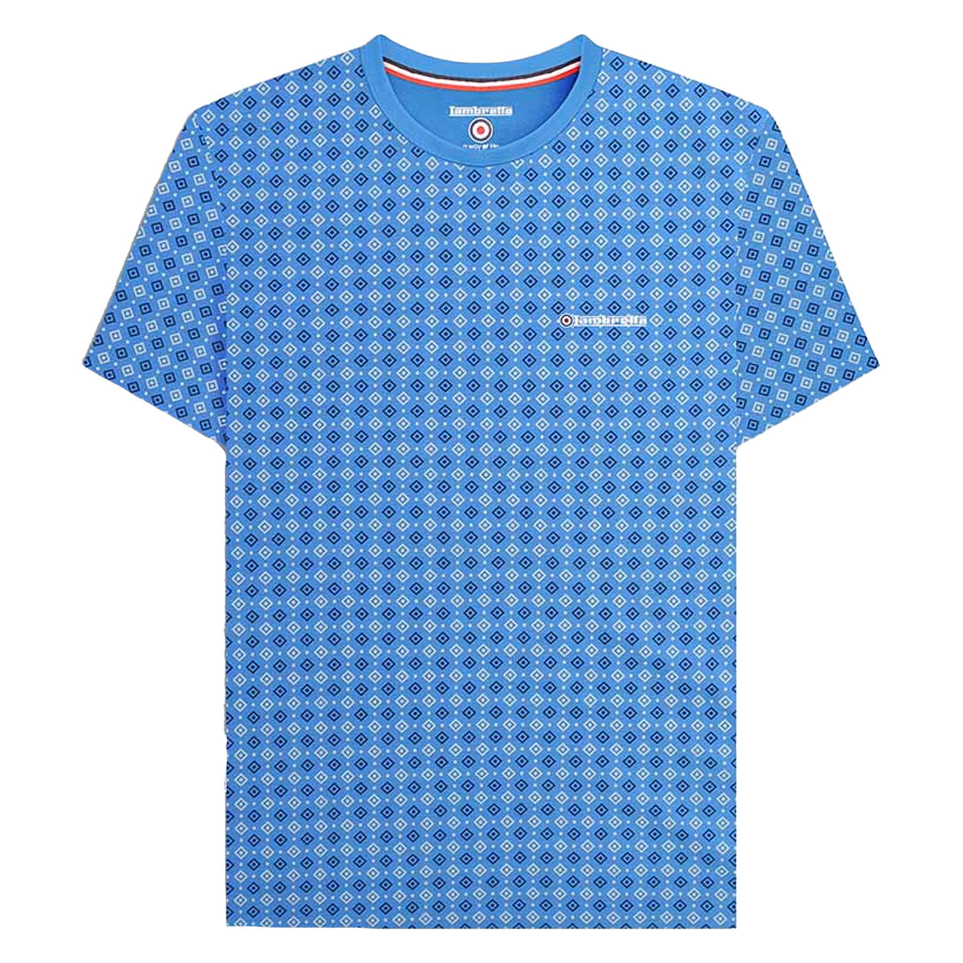 Lambretta Mens SS24 Geometric All-Over Print T-Shirt