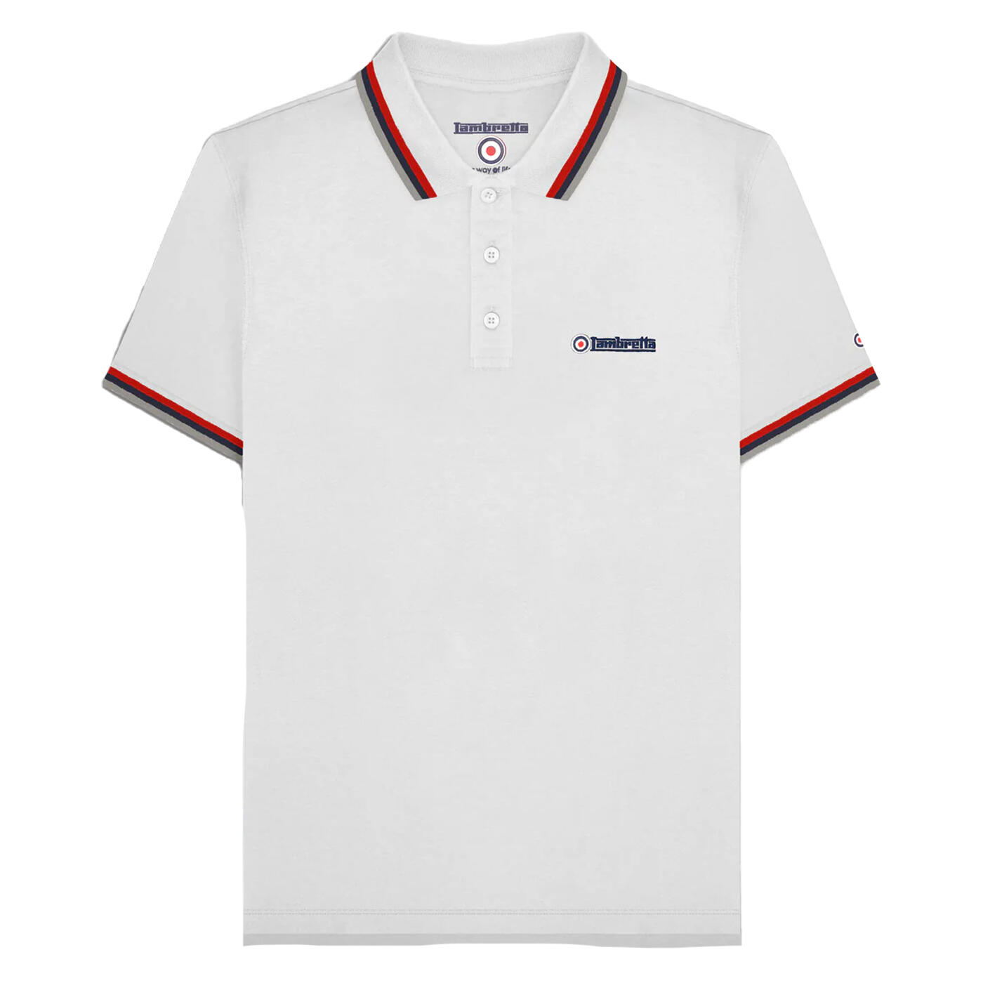 Lambretta Mens SS25 Triple Tipped Polo Shirt