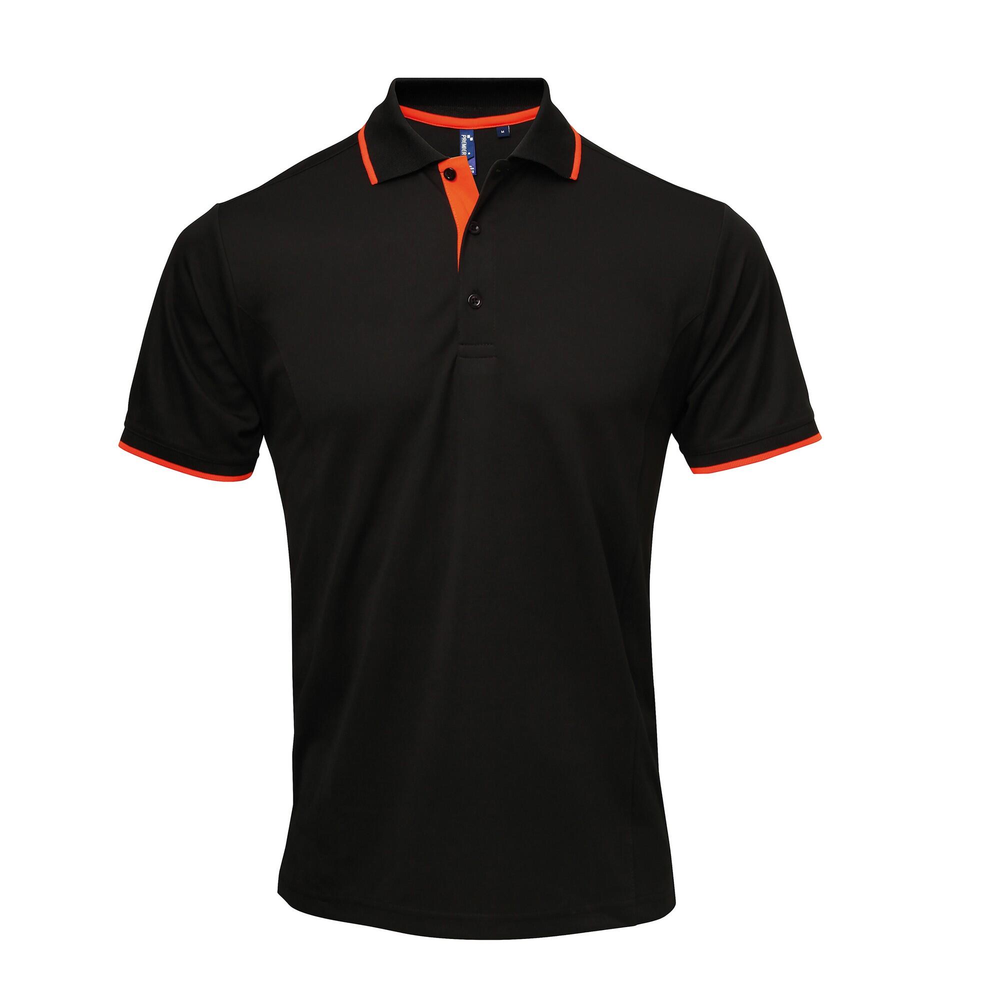 Premier Mens Contrast Coolchecker Polo Shirt
