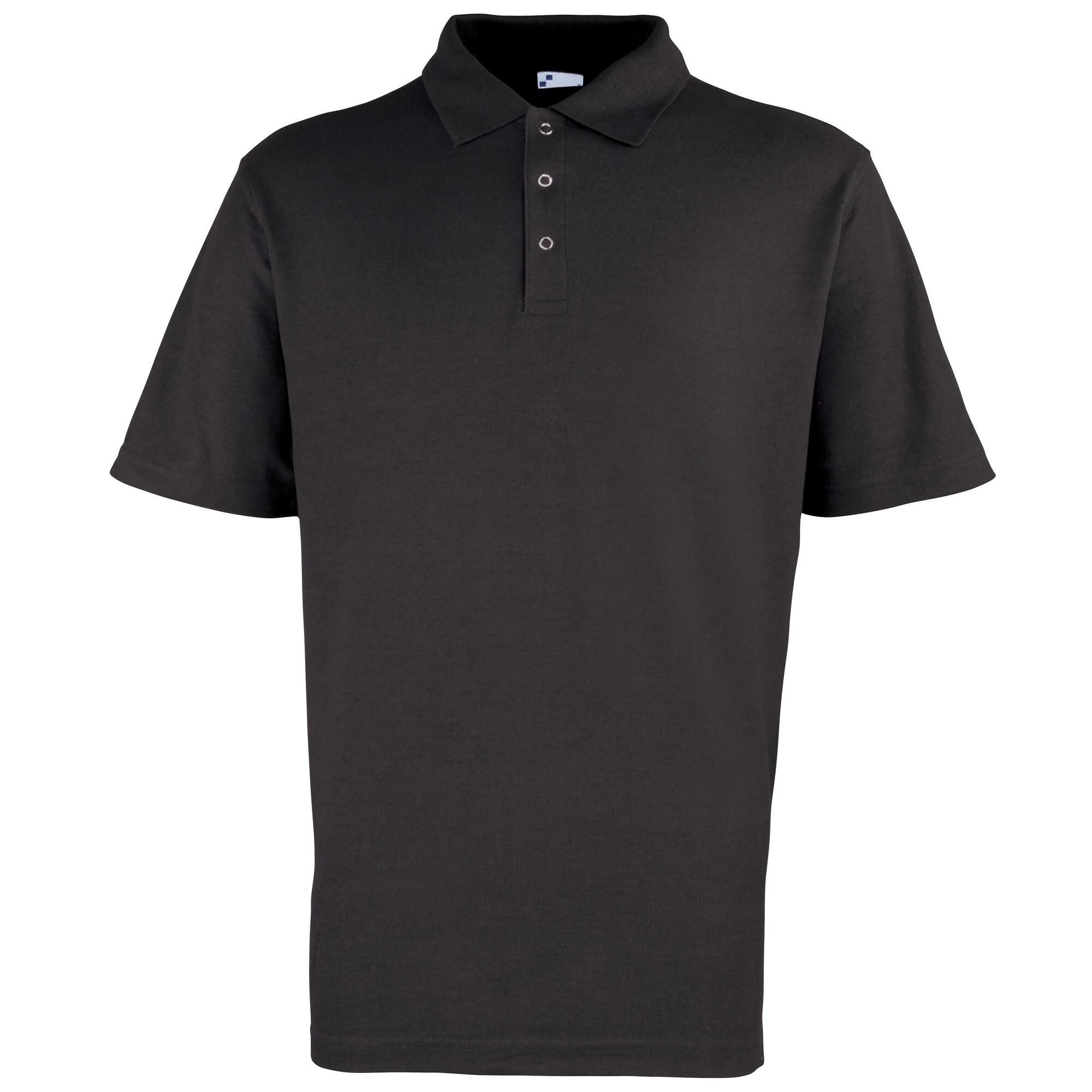 Premier Mens Stud Heavyweight Plain Pique Polo Shirt
