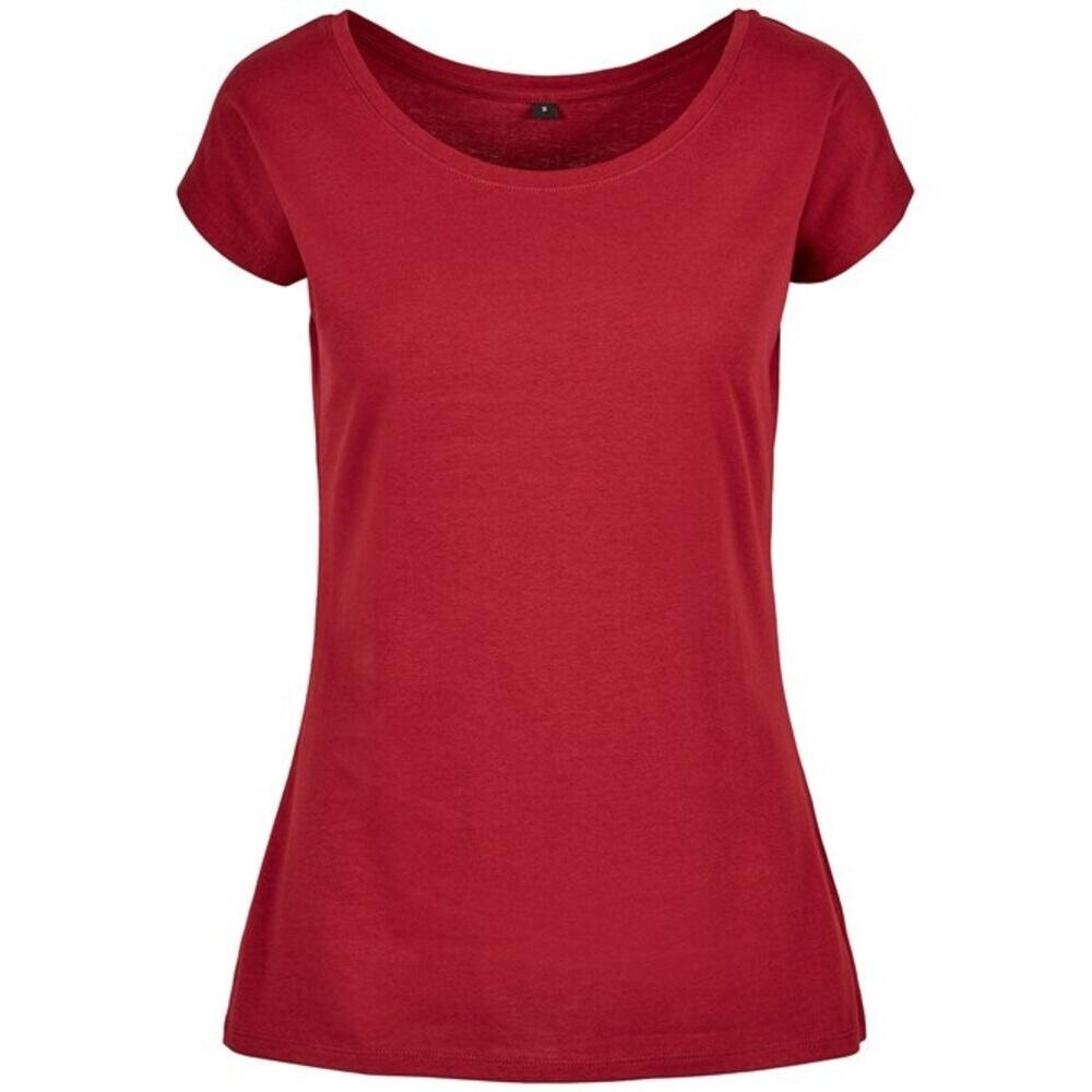 Build Your Brand Womens/Ladies Wide Neck T-Shirt