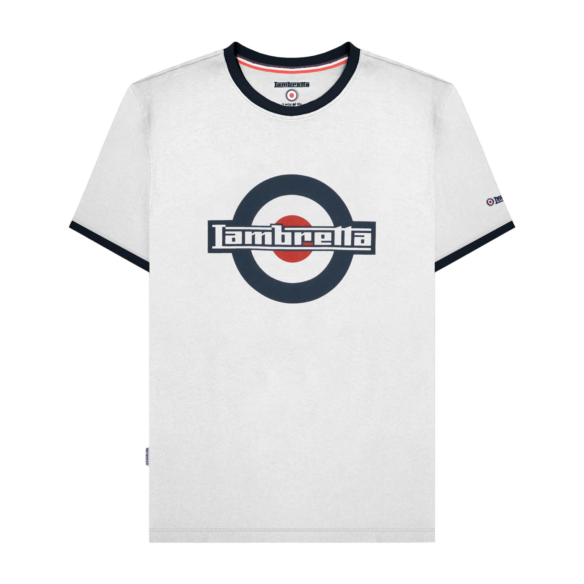 Lambretta Mens SS25 Ringer Logo T-Shirt