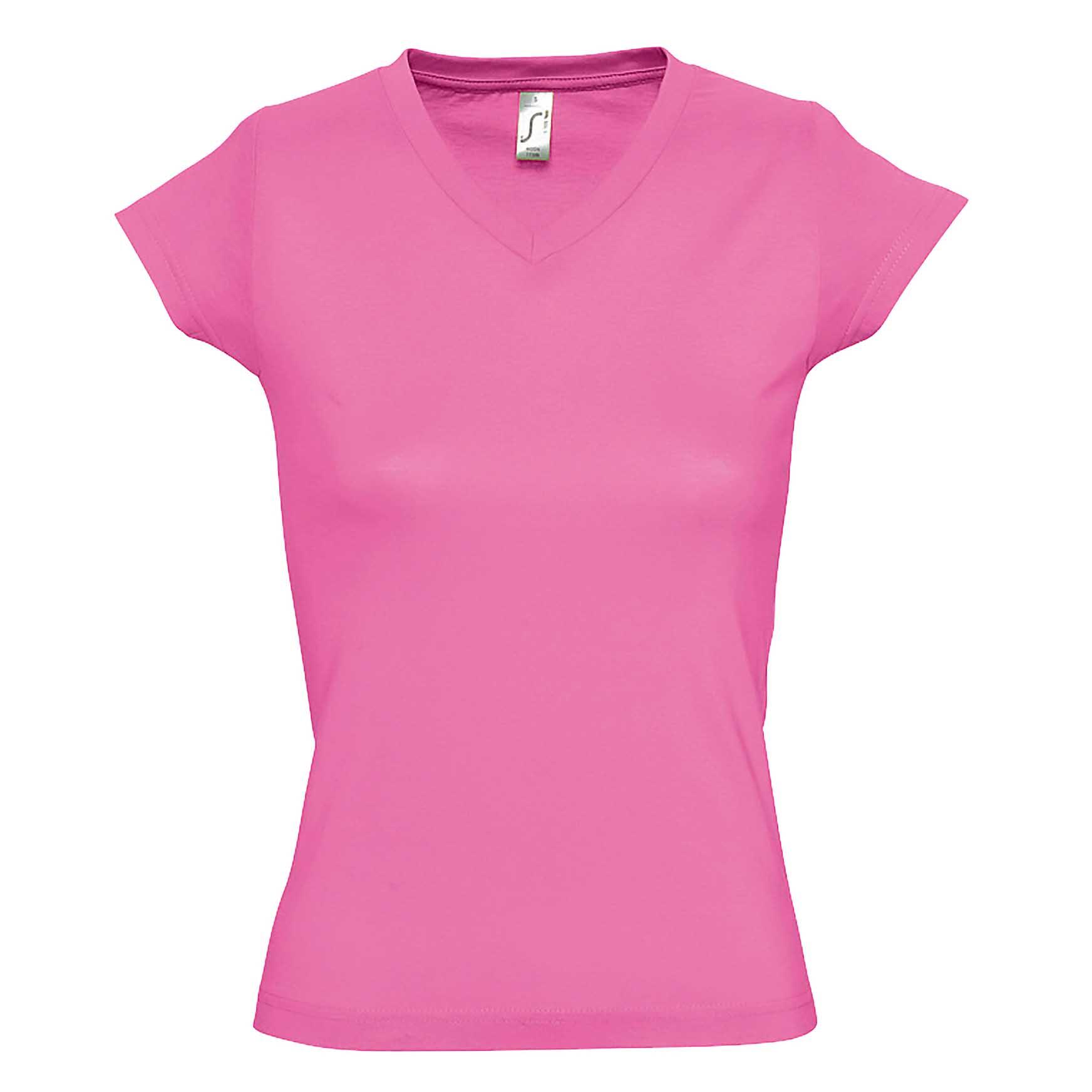 SOLs Womens/Ladies Moon V Neck Short Sleeve T-Shirt