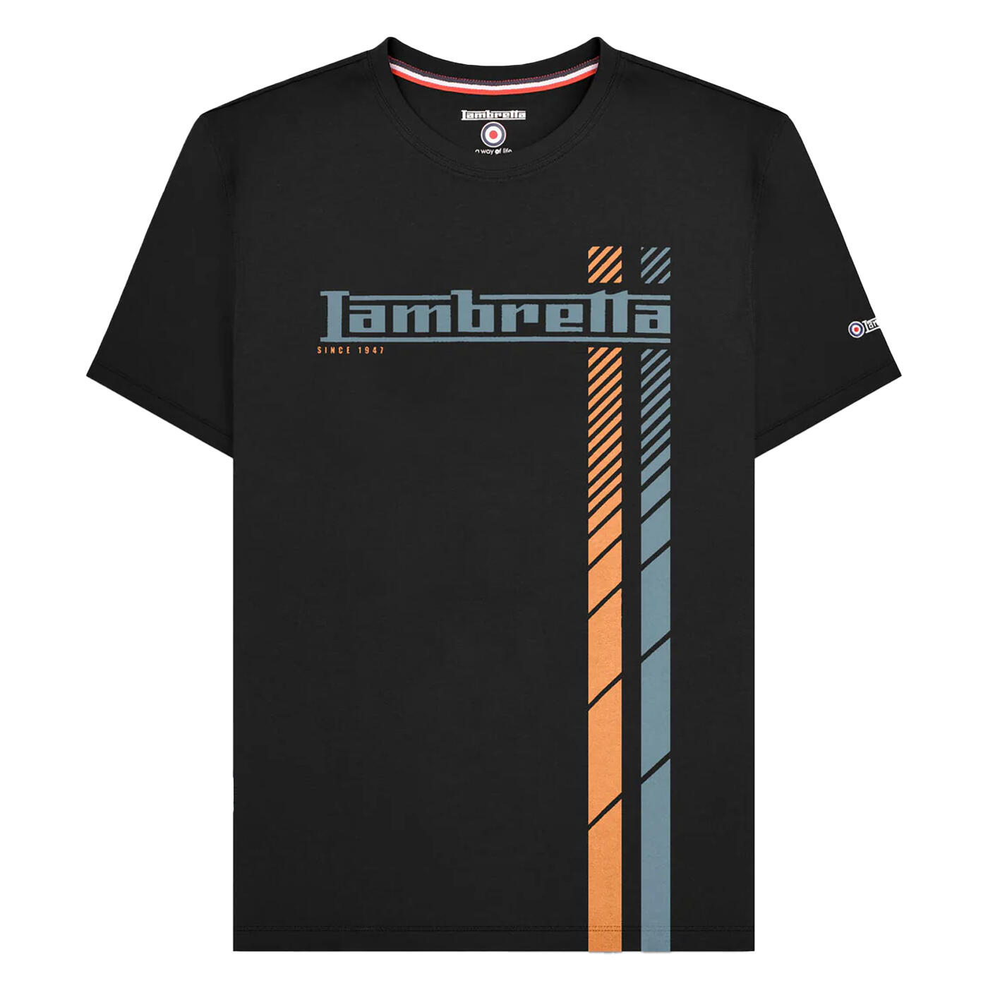 Lambretta Mens SS25 Racing Stripe T-Shirt