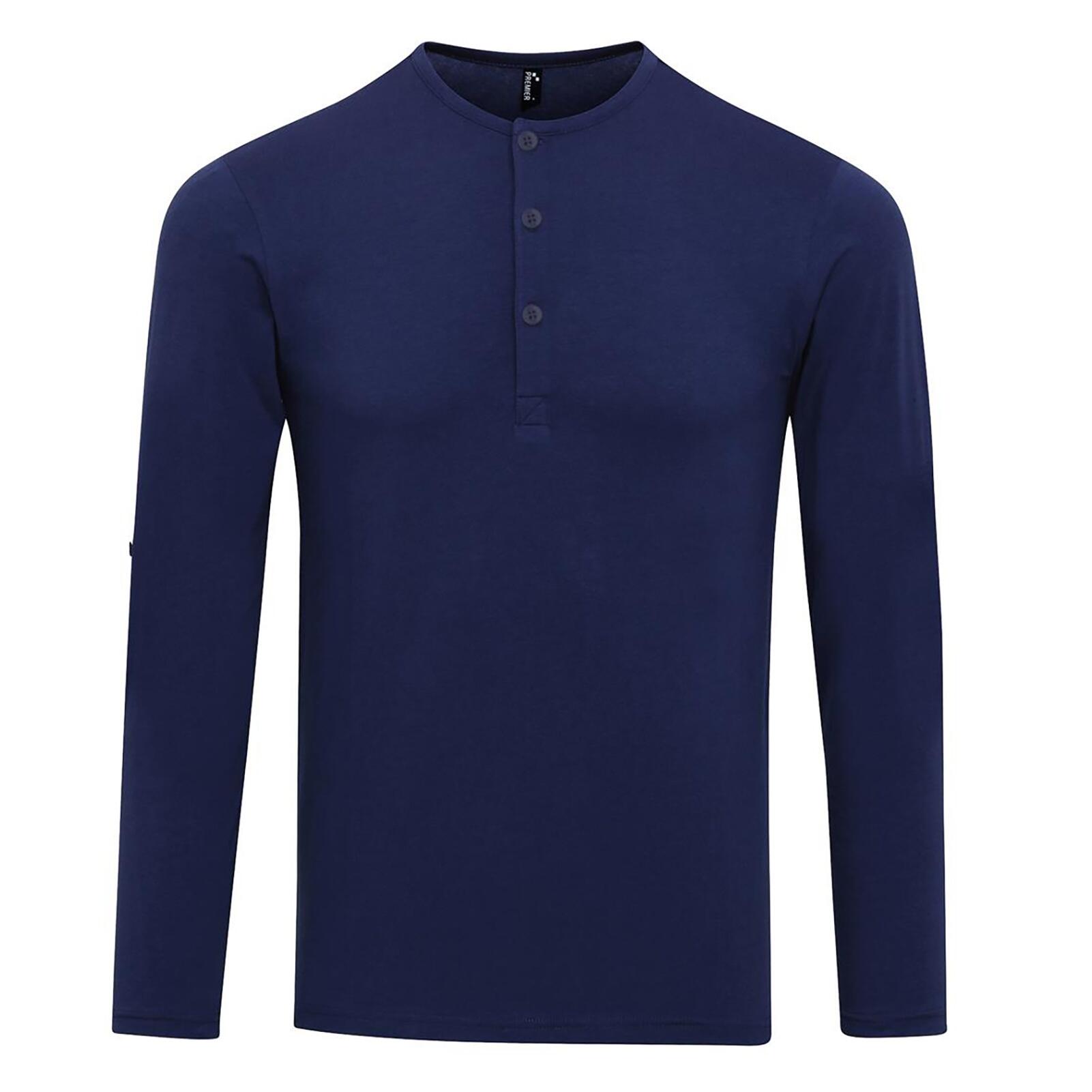 Premier Mens Long John Roll Sleeve Tee