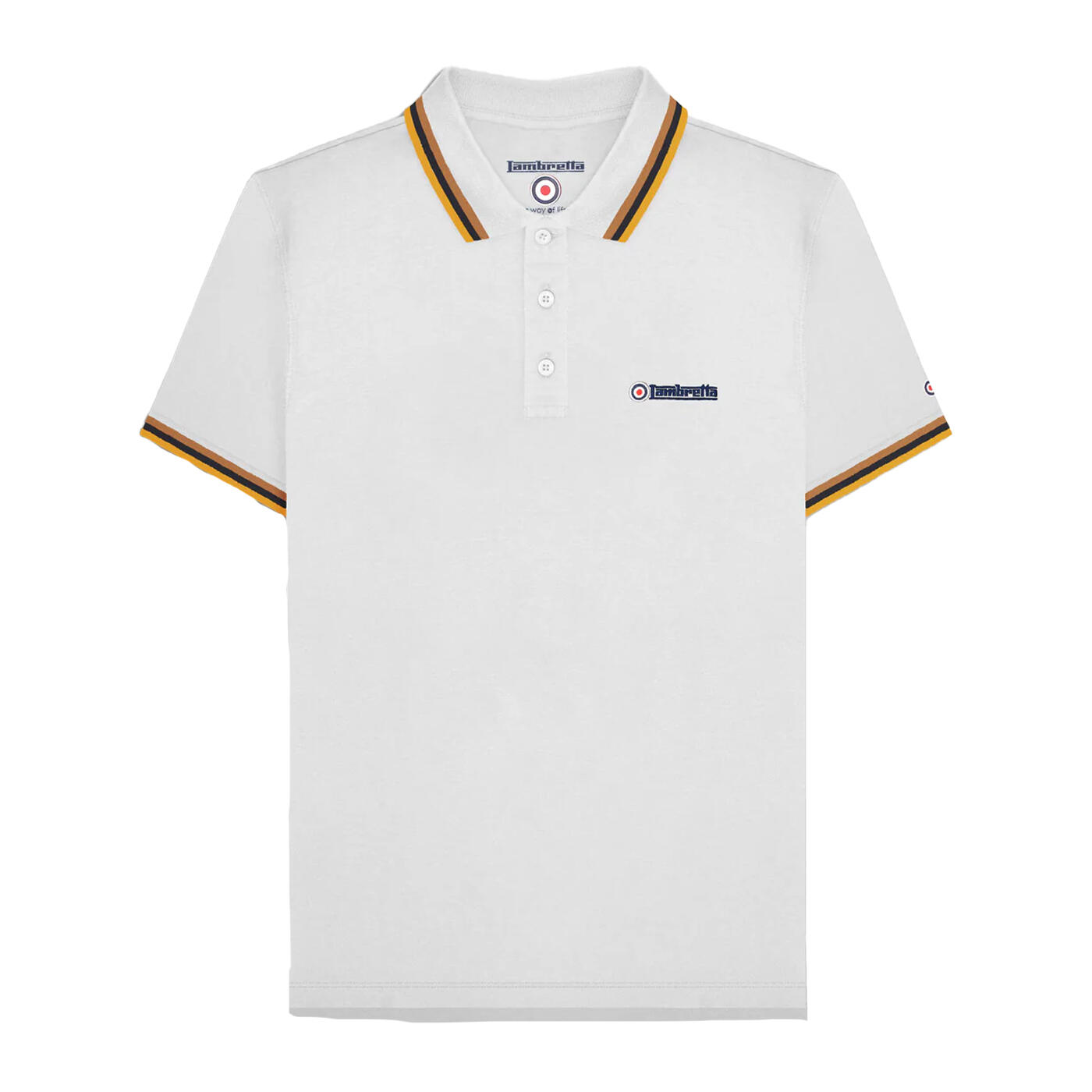 Lambretta Mens SS25 Triple Tipped Polo Shirt