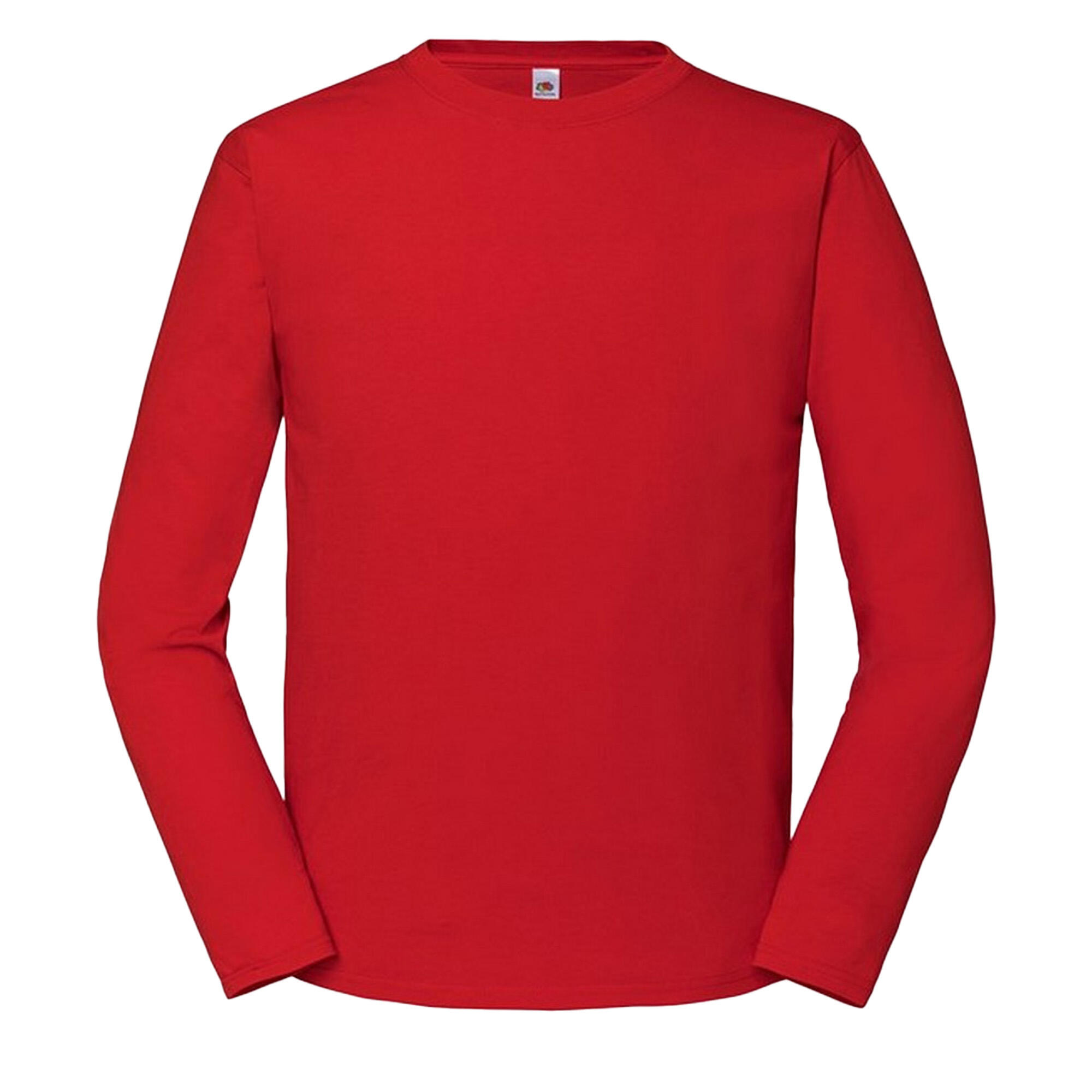 Fruit of the Loom Mens Iconic 195 Premium Ringspun Cotton Long-Sleeved T-Shirt