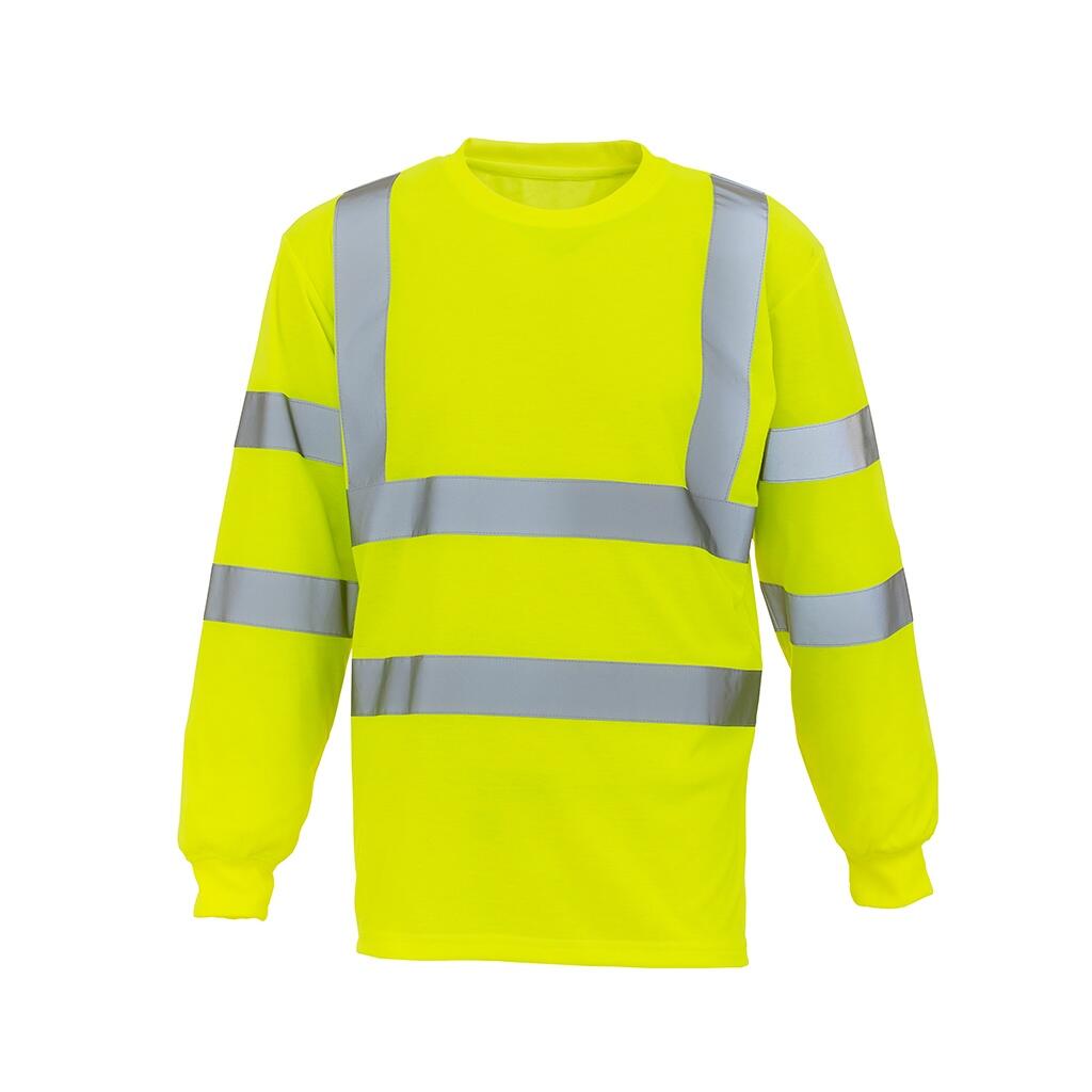 Yoko Adults Unisex Hi-Vis Long Sleeve T-Shirt