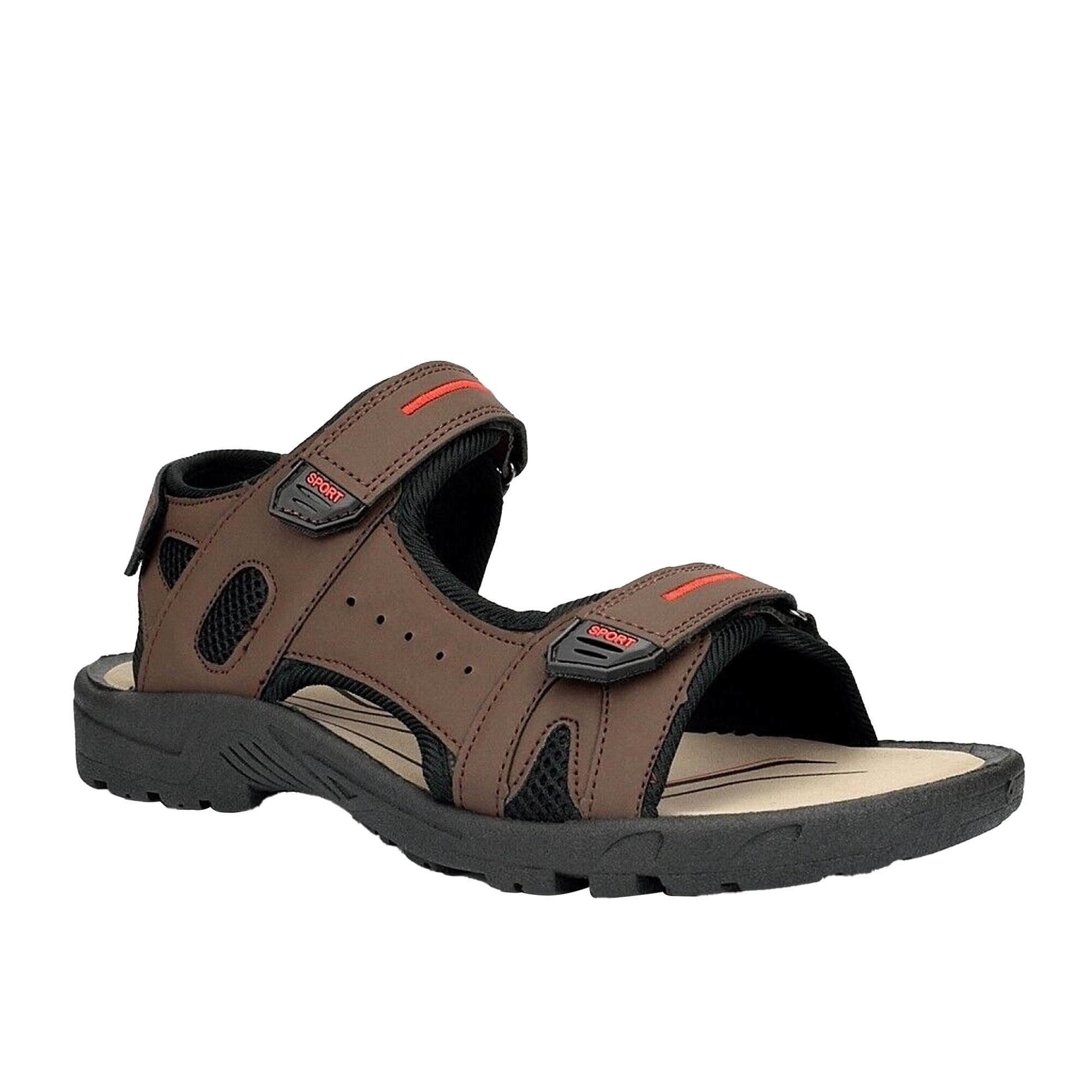 PDQ Mens Triple Touch Fastening Sports Sandals
