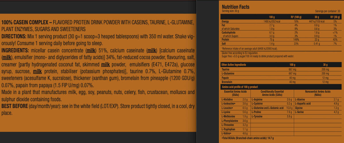 Caséine - 100% Casein Complex - Chocolat Belge 3/4