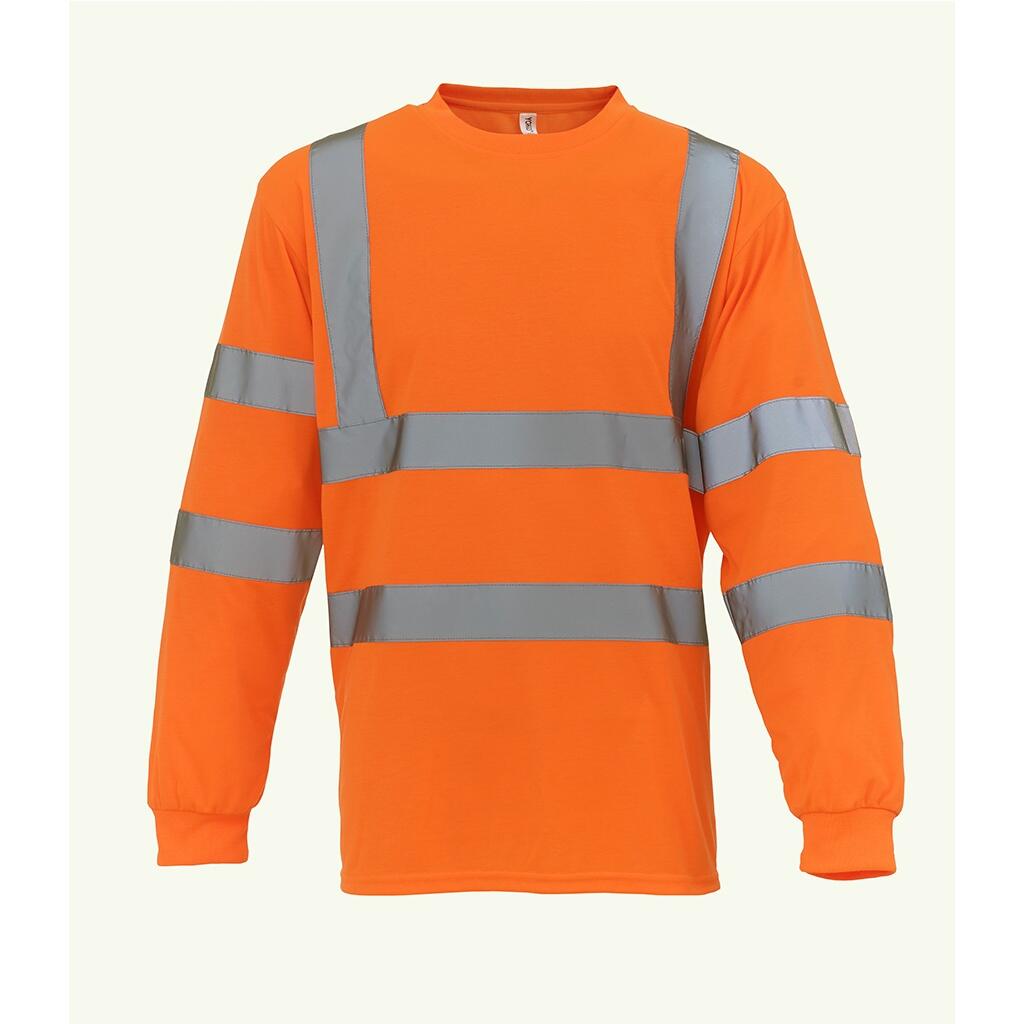 Yoko Adults Unisex Hi-Vis Long Sleeve T-Shirt