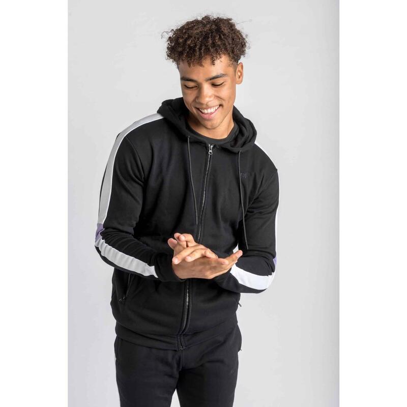 Sweat Zippé à Capuche Fitness Venice - Homme - Noir