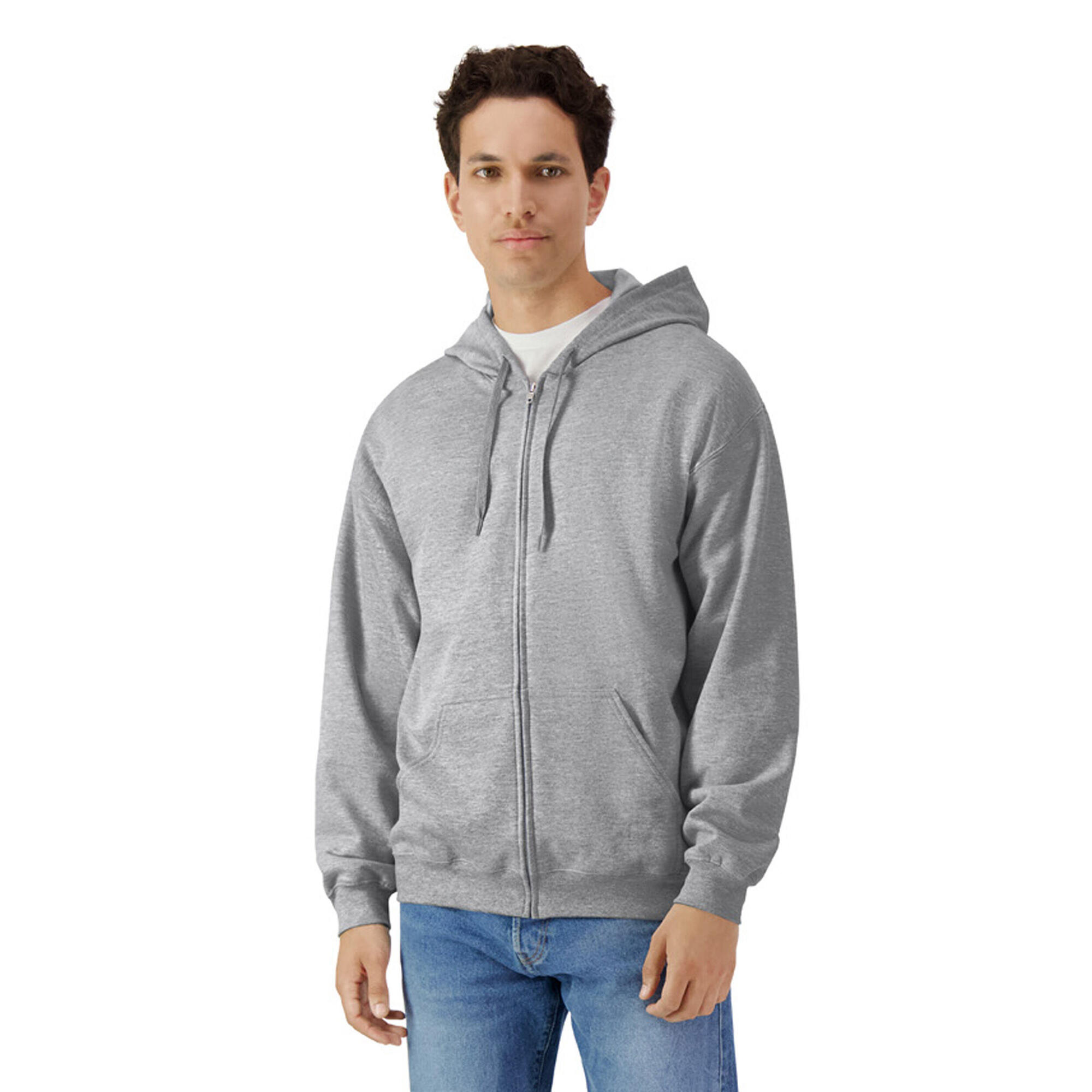 Gildan Mens Softstyle Midweight Full Zip Hoodie