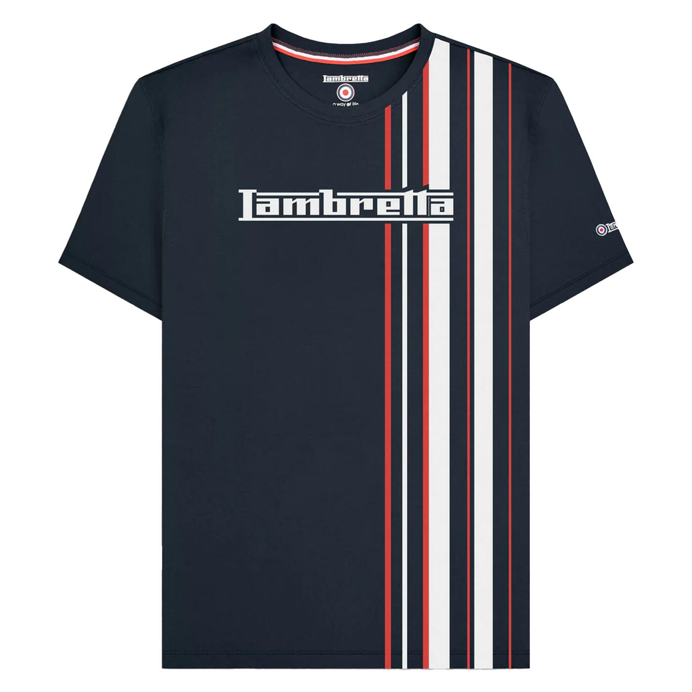 Lambretta Mens SS25 Racing Stripe T-Shirt