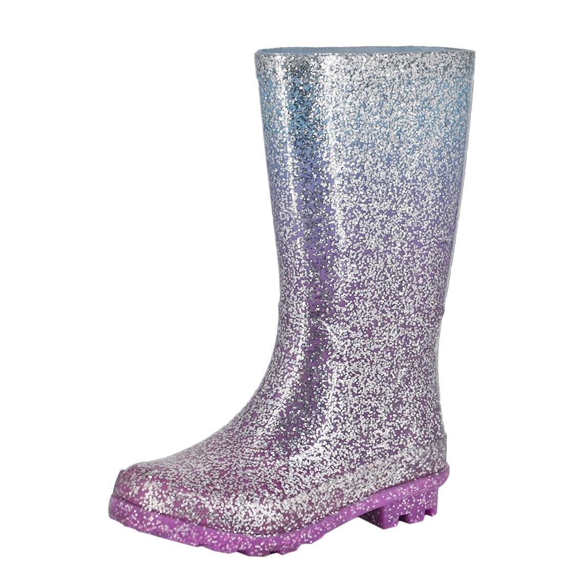 StormWells Girls Glitter Wellington Boots