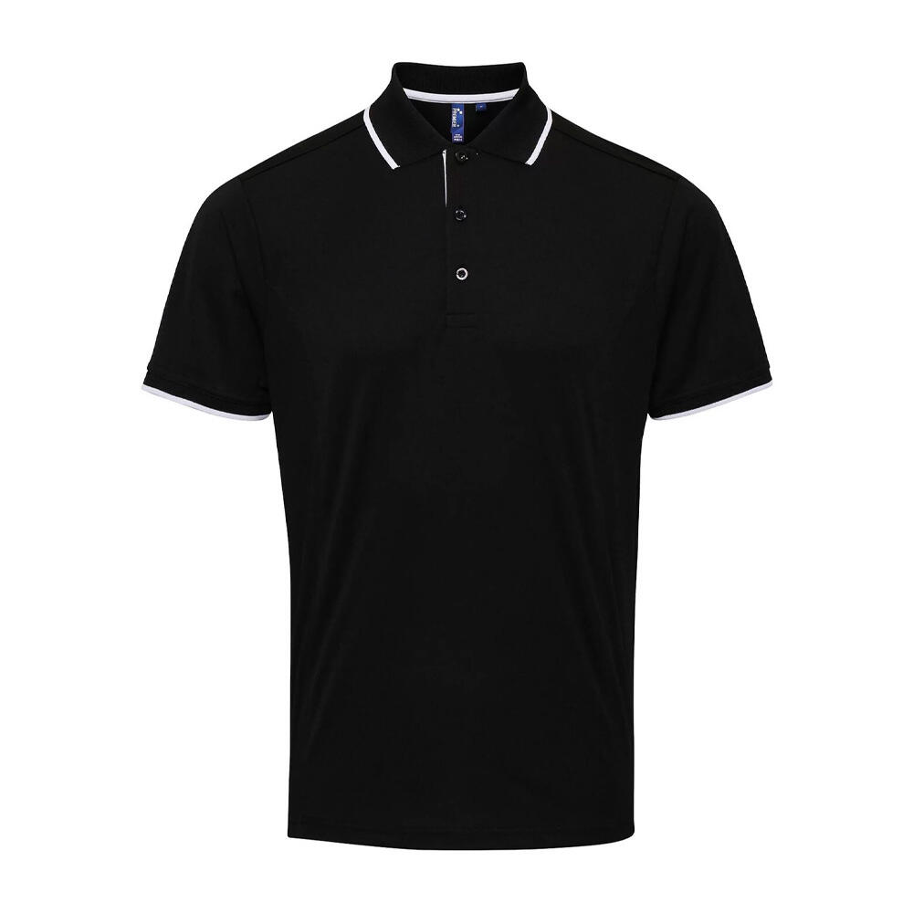 Premier Mens Coolchecker Contrast Pique Polo Shirt