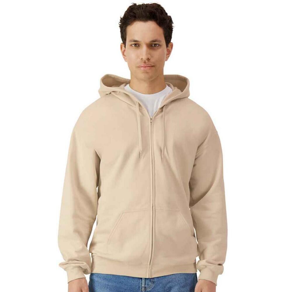 Gildan Mens Midweight Soft Touch Full Zip Hoodie