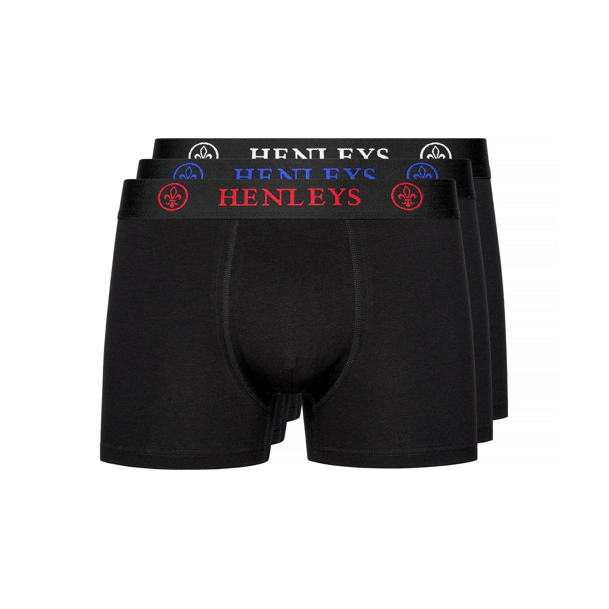 Henleys Mens Trilock Boxer Shorts (Pack of 3)