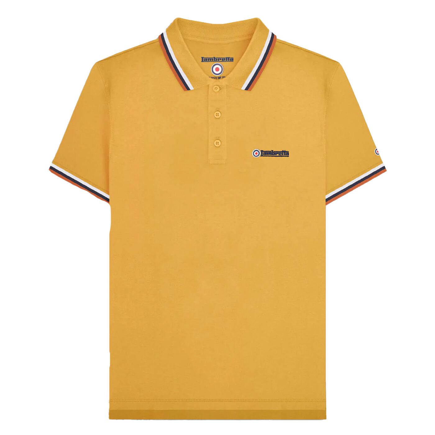 Lambretta Mens SS25 Triple Tipped Polo Shirt
