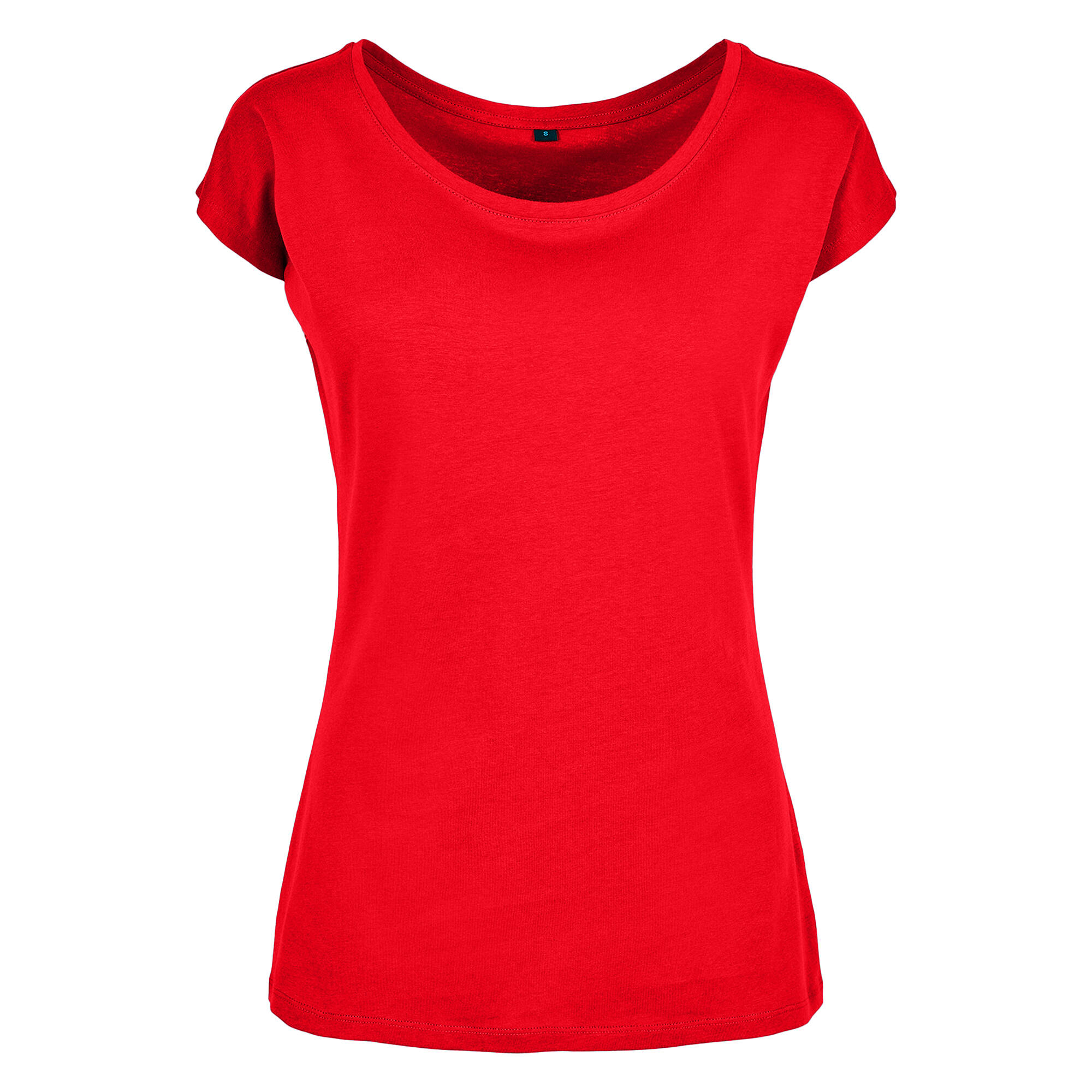 Build Your Brand Womens/Ladies Wide Neck T-Shirt